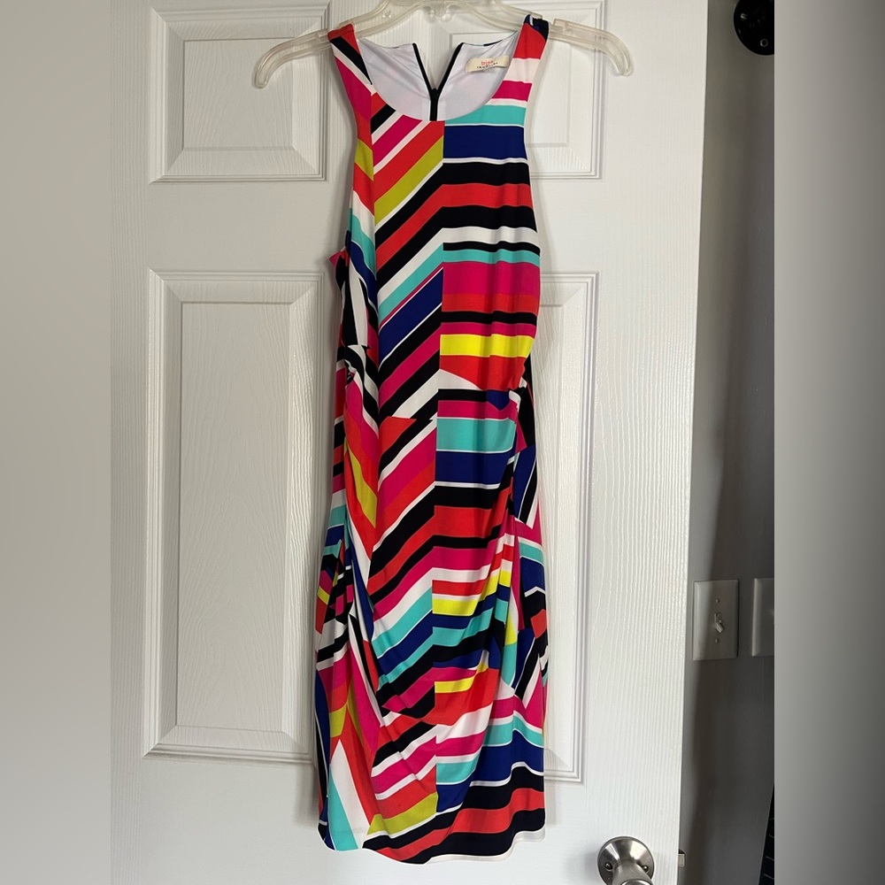 Trina Turk groovy fun block color print dress